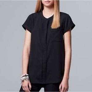 Simply Vera Vera Wang Black Blouse